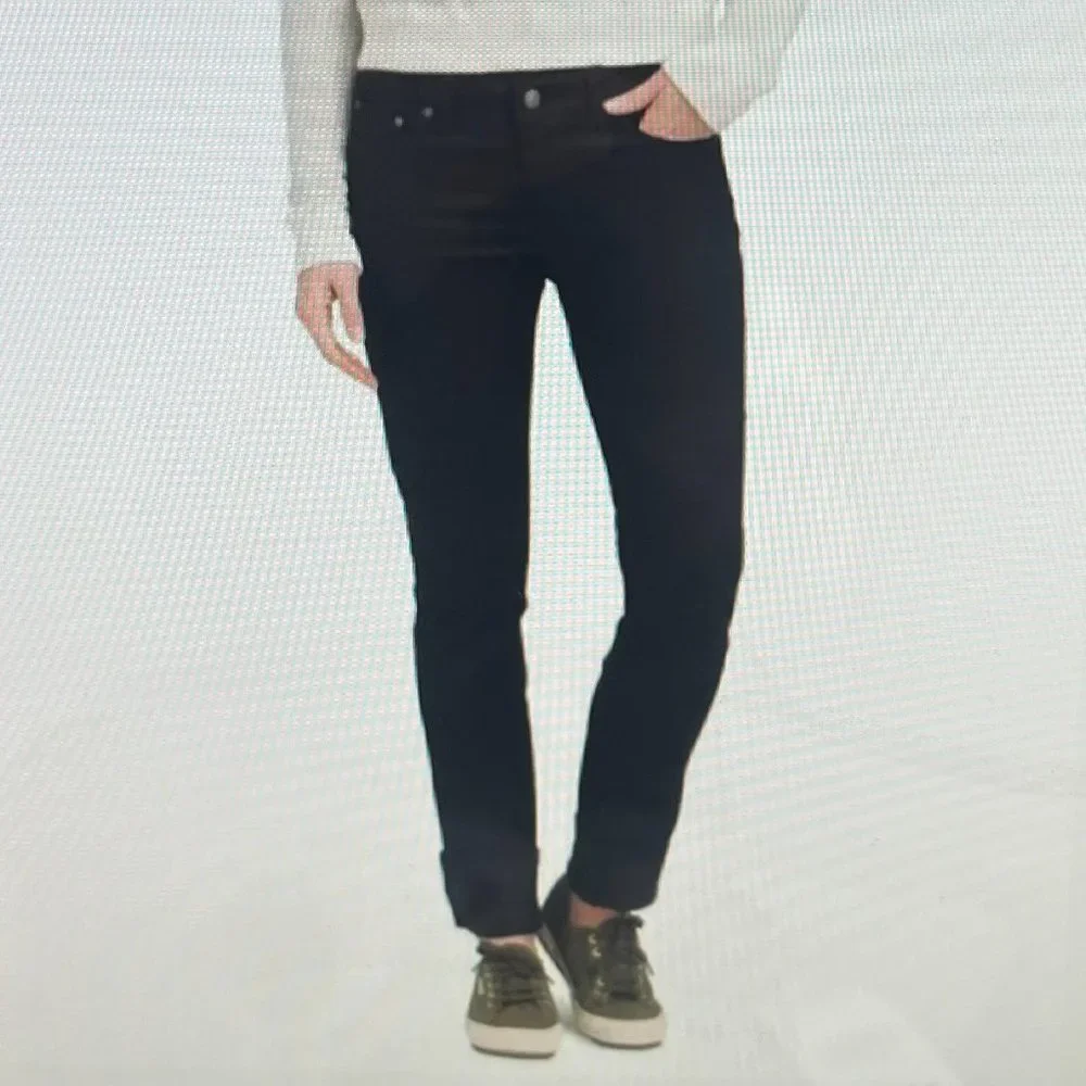 New Prana Kara Jeans  Rolled Cuffed Straight Leg 4/27 Black Out 1965611 - Picture 5 of 5